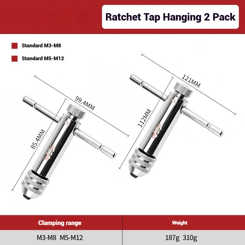 1098-Ratchet Tap Wrench Tap Manual Tapping Tapper Collet Extended Adjustable Stringer Tool Set Shandong Denso Pricision Tools Co.,Ltd.